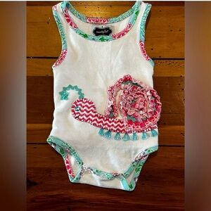 Baby girls Mud Pie ruffle romper 3-6m